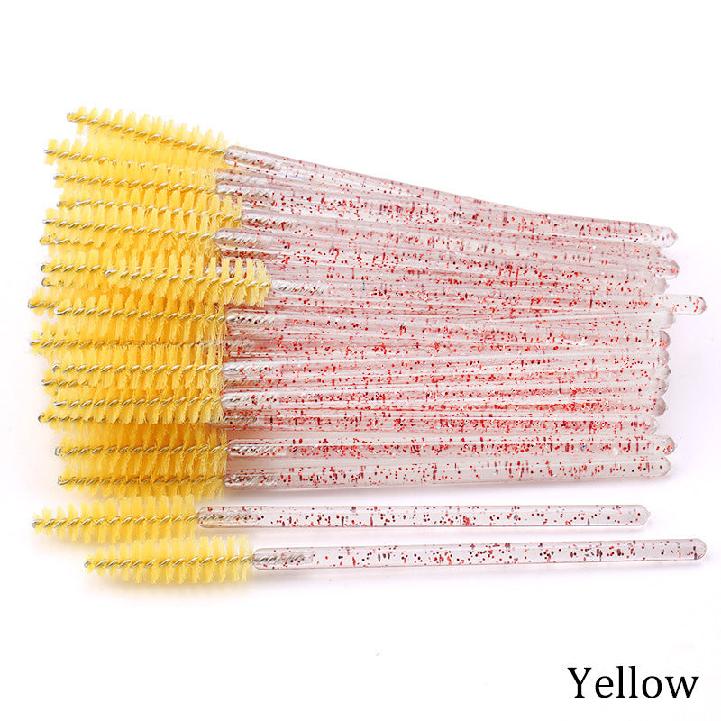 JMT-322442 Crystal Acrylic Eyelash Brush with Nylon Bristles - Multiple Color Options Available
