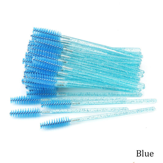 JMT-322442 Crystal Acrylic Eyelash Brush with Nylon Bristles - Multiple Color Options Available