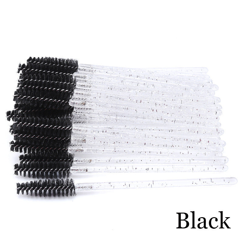 JMT-322442 Crystal Acrylic Eyelash Brush with Nylon Bristles - Multiple Color Options Available