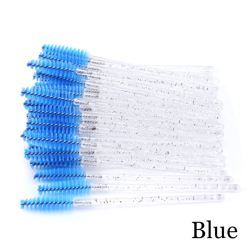 JMT-322442 Crystal Acrylic Eyelash Brush with Nylon Bristles - Multiple Color Options Available