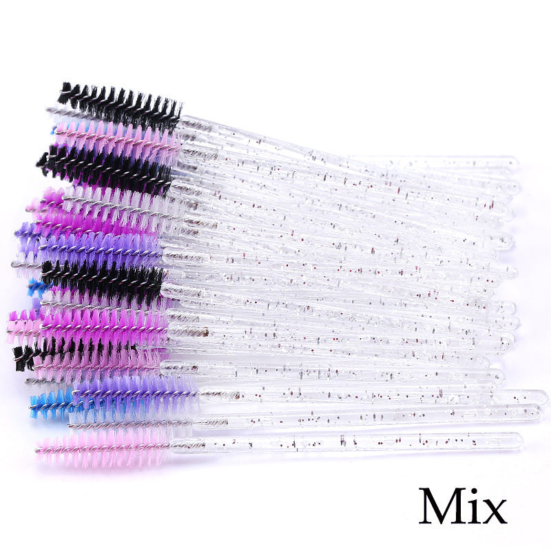 JMT-322442 Crystal Acrylic Eyelash Brush with Nylon Bristles - Multiple Color Options Available