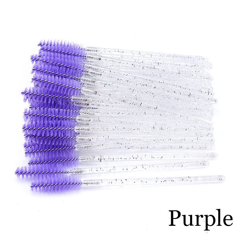 JMT-322442 Crystal Acrylic Eyelash Brush with Nylon Bristles - Multiple Color Options Available