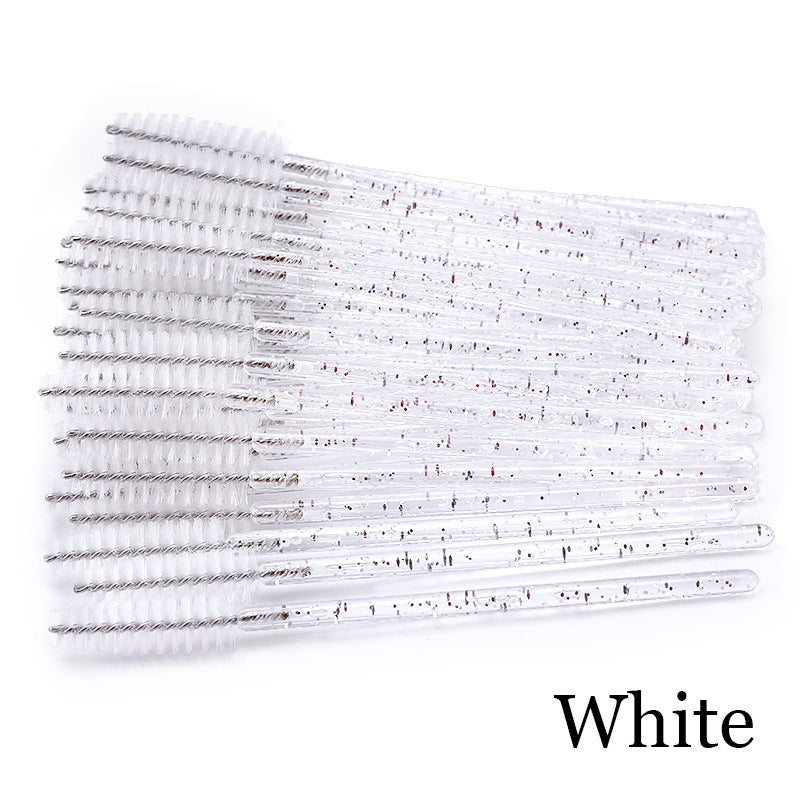 JMT-322442 Crystal Acrylic Eyelash Brush with Nylon Bristles - Multiple Color Options Available
