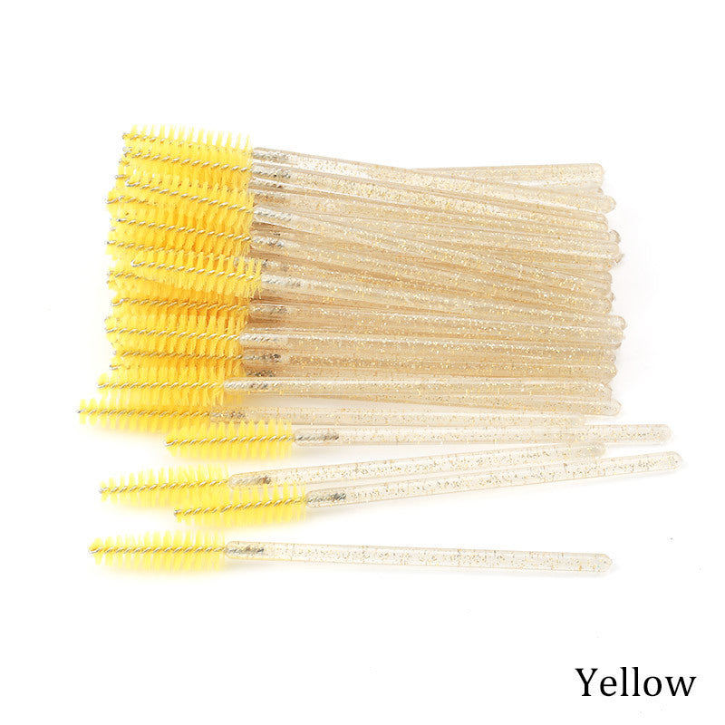 JMT-322442 Crystal Acrylic Eyelash Brush with Nylon Bristles - Multiple Color Options Available