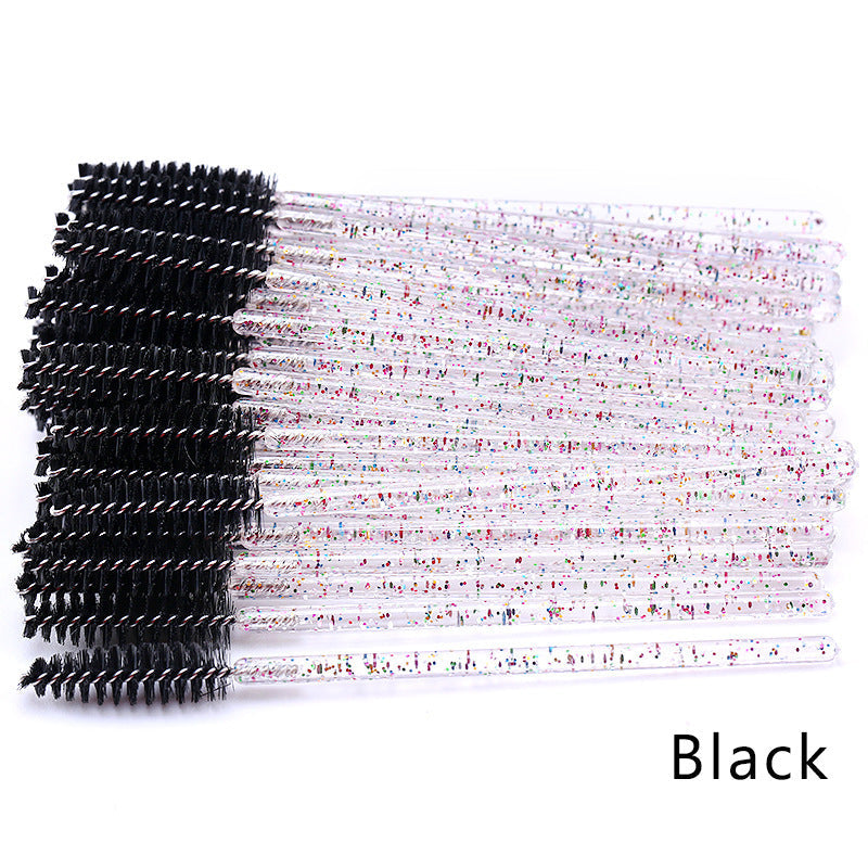 JMT-322442 Crystal Acrylic Eyelash Brush with Nylon Bristles - Multiple Color Options Available