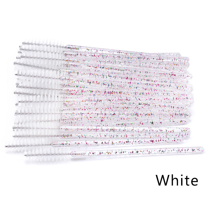 JMT-322442 Crystal Acrylic Eyelash Brush with Nylon Bristles - Multiple Color Options Available