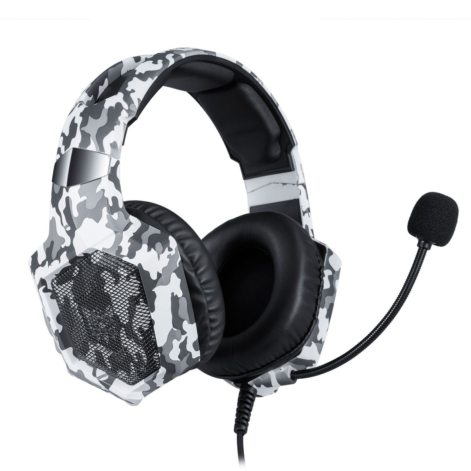 JMT-322506 K8 Camouflage Headphones for PS4, Xbox One, iPhone, and iPad with 3.5mm Inline Plug