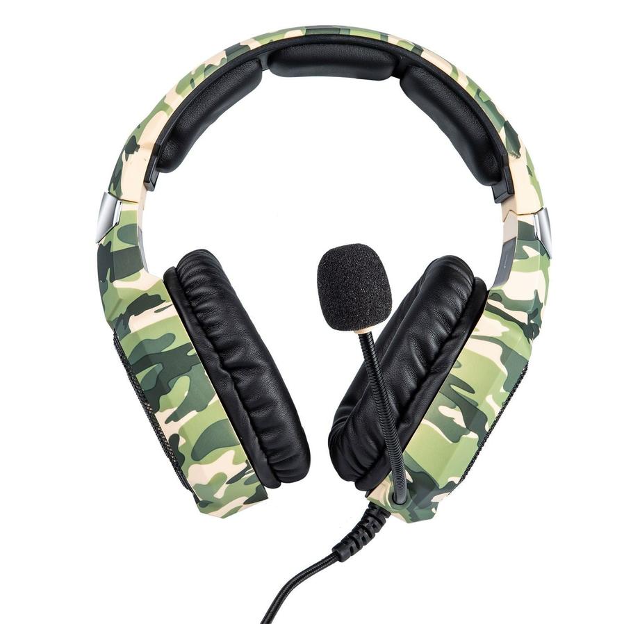 JMT-322506 K8 Camouflage Headphones for PS4, Xbox One, iPhone, and iPad with 3.5mm Inline Plug