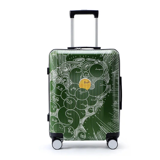 JMT-322890 Customised Pattern ABS and PC Aluminium Trolley Luggage Set for Travel