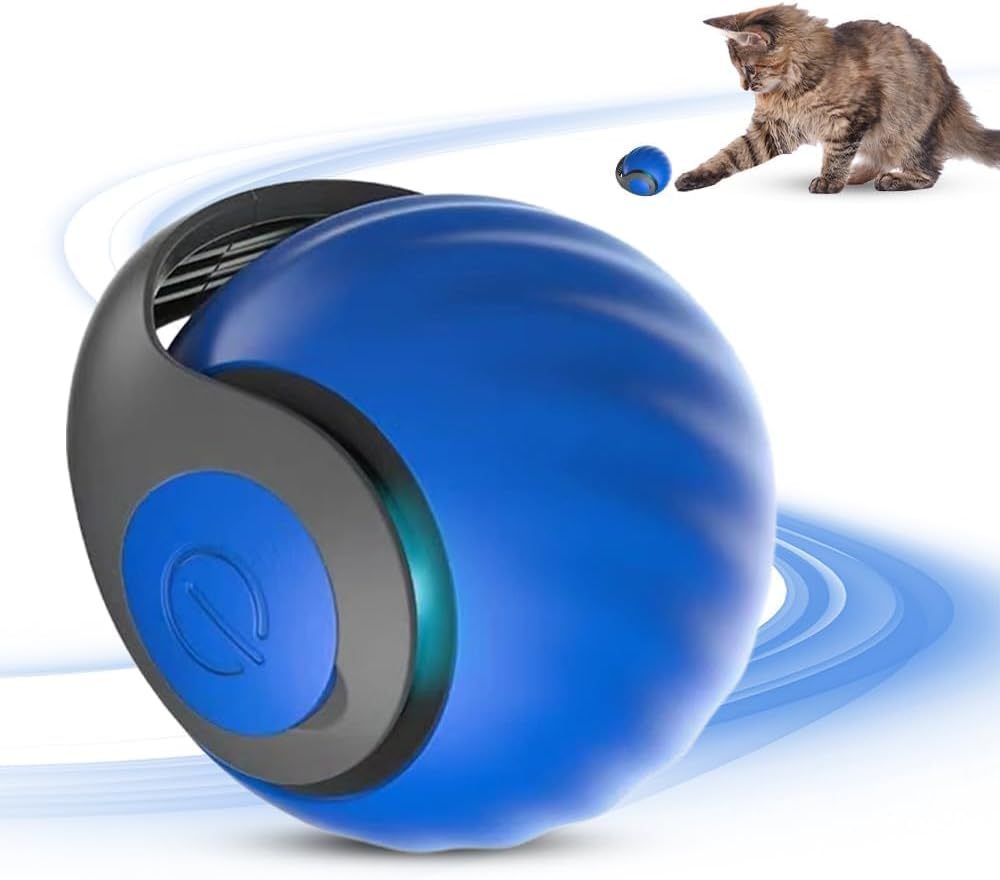 JMT-323146 Self-Rolling Interactive Cat and Dog Toy Ball with Touch Control - Rechargeable, Durable, and Easy to Clean
