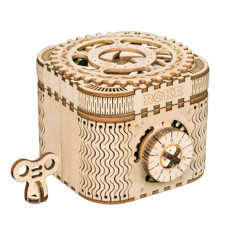 JMT-323338 Hand-Cranked Wooden Film Projector - Mechanical 3D Puzzle for Ages 15 and Up