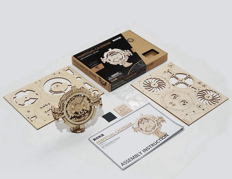 JMT-323338 Hand-Cranked Wooden Film Projector - Mechanical 3D Puzzle for Ages 15 and Up