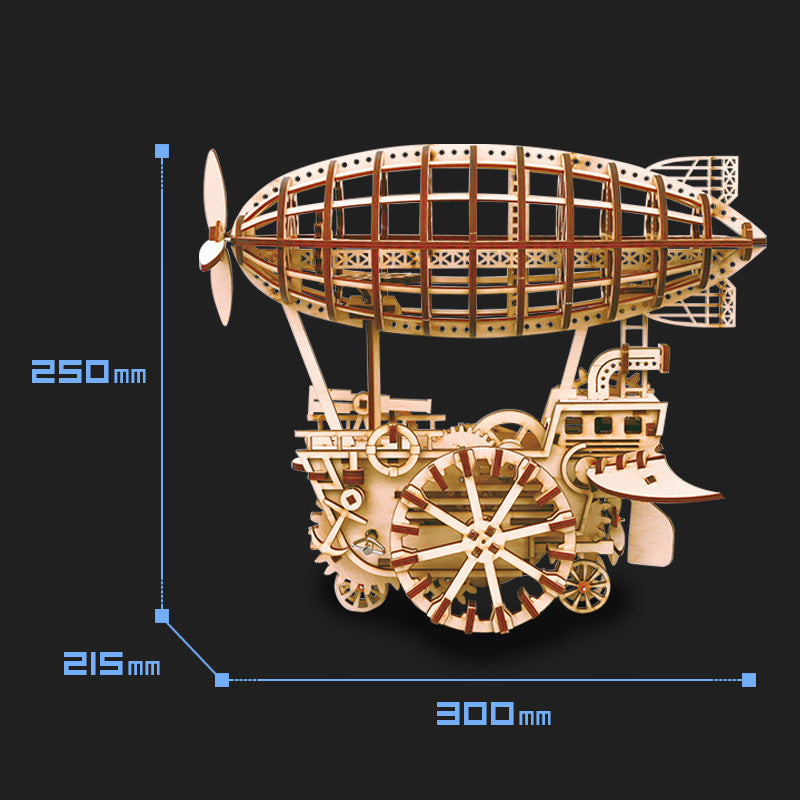 JMT-323338 Hand-Cranked Wooden Film Projector - Mechanical 3D Puzzle for Ages 15 and Up