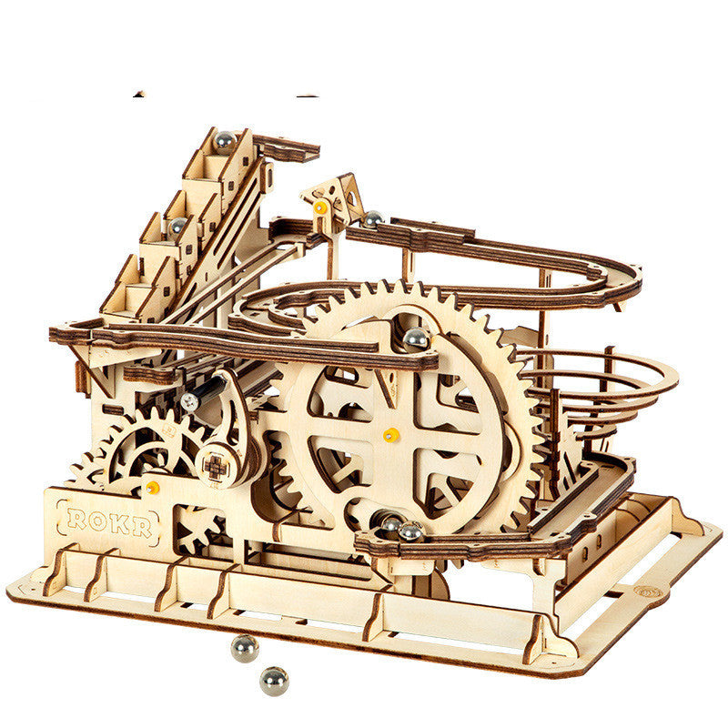 JMT-323338 Hand-Cranked Wooden Film Projector - Mechanical 3D Puzzle for Ages 15 and Up
