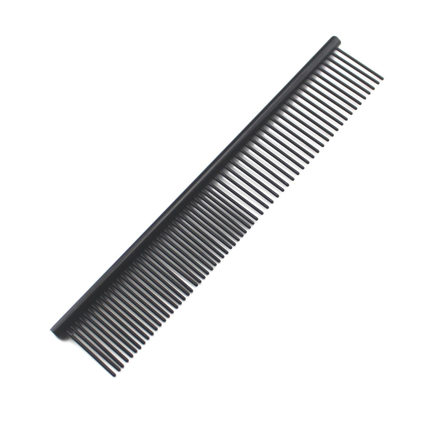 JMT-323402 Stainless Steel Medium Pet Comb with Electroplating and Piano Lacquer Finishes, 19x3.5cm