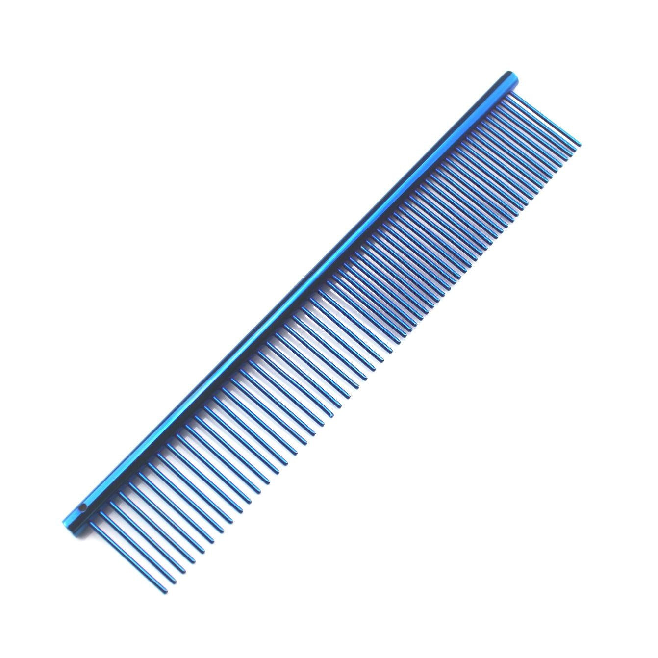 JMT-323402 Stainless Steel Medium Pet Comb with Electroplating and Piano Lacquer Finishes, 19x3.5cm