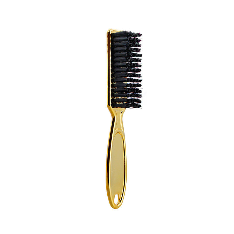 JMT-323466 Retro Gradient Electroplated Hair Brush for Neck Cleaning and Beard Grooming - Available in Gold, Black, and Silver