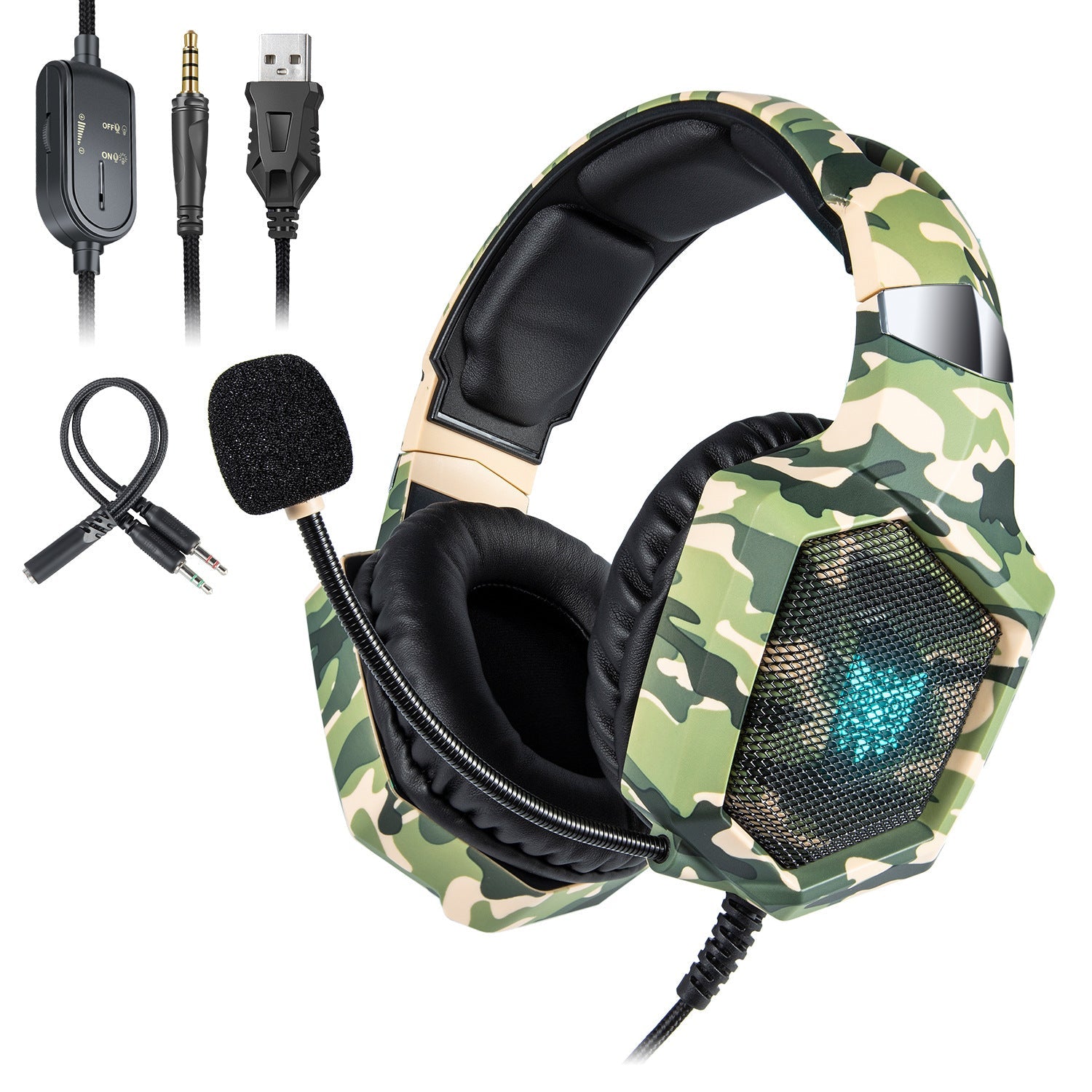 JMT-323658 Wired Gaming Headset with Microphone and Braided Cable, High Fidelity Audio for PC, Mobile, and Gaming Devices