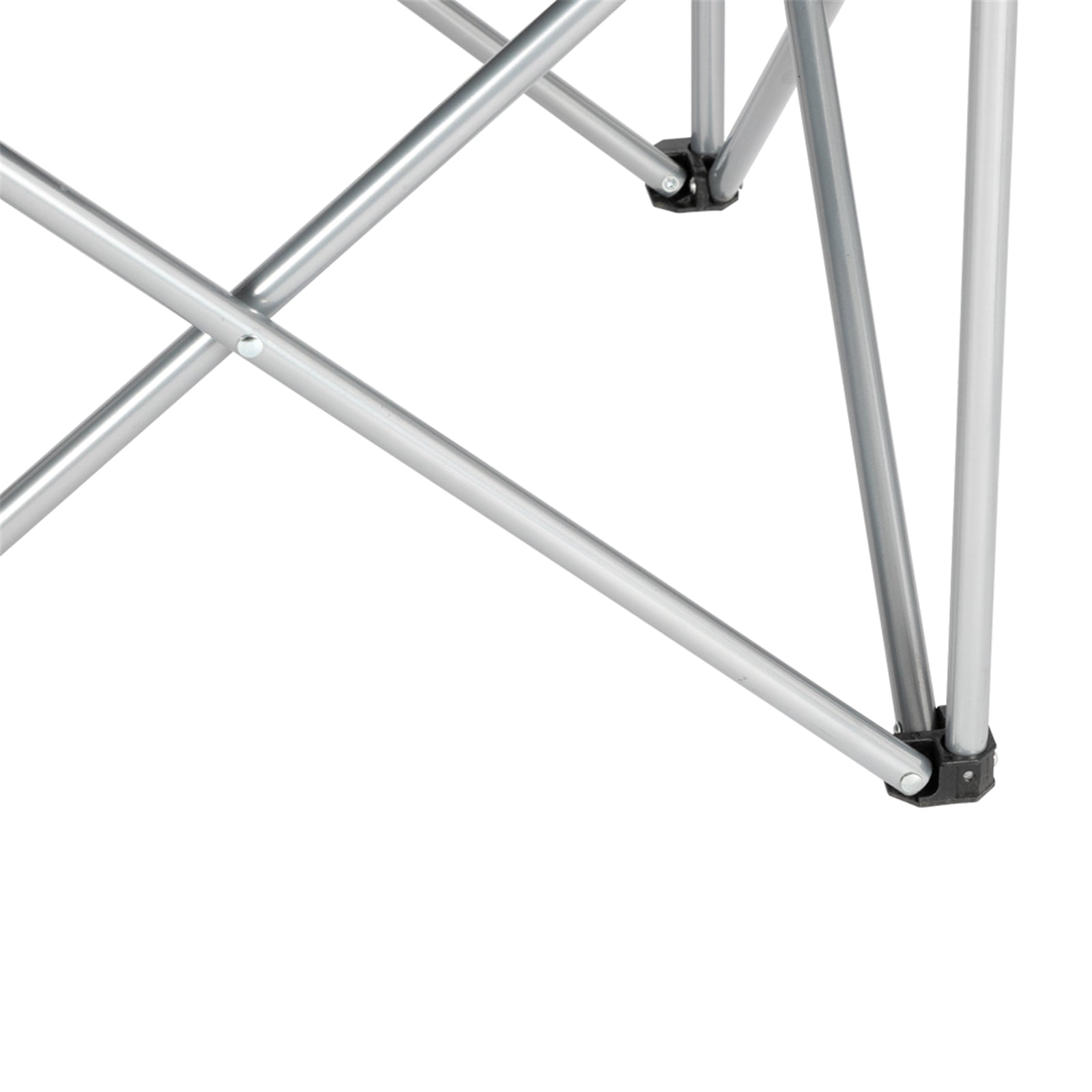 JMT-324170 Grey Iron Frame Camping Chair with Off-White Fabric