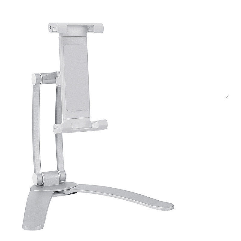 JMT-324170 Wall-Mounted iPad Bracket for 5-15.6 Inch Devices, Adjustable Desktop Live Broadcast Support Frame in Silver-White and Black