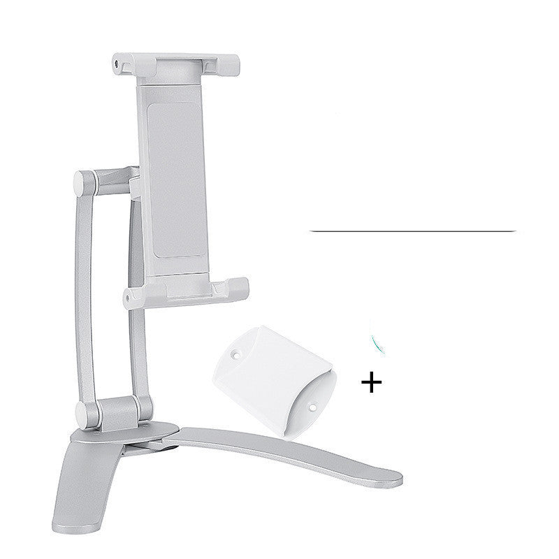 JMT-324170 Wall-Mounted iPad Bracket for 5-15.6 Inch Devices, Adjustable Desktop Live Broadcast Support Frame in Silver-White and Black