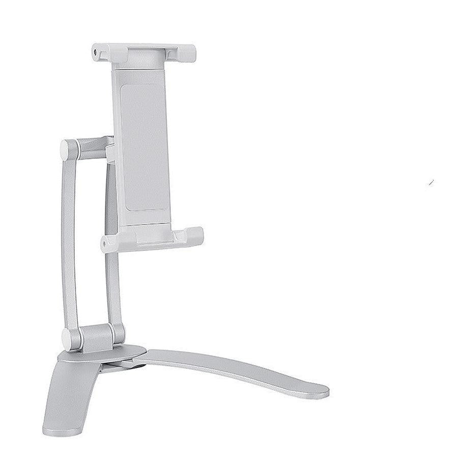 JMT-324170 Wall-Mounted iPad Bracket for 5-15.6 Inch Devices, Adjustable Desktop Live Broadcast Support Frame in Silver-White and Black
