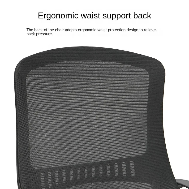 JMT-324234 Durable Mid-Back Mesh Conference Chair with Waist Support and Rotating Base