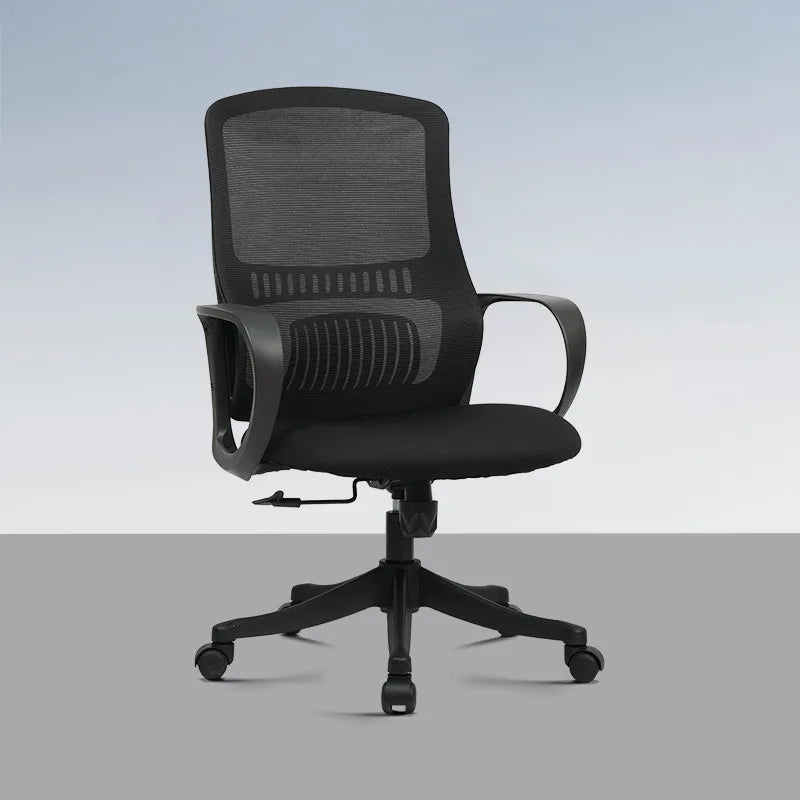 JMT-324234 Durable Mid-Back Mesh Conference Chair with Waist Support and Rotating Base