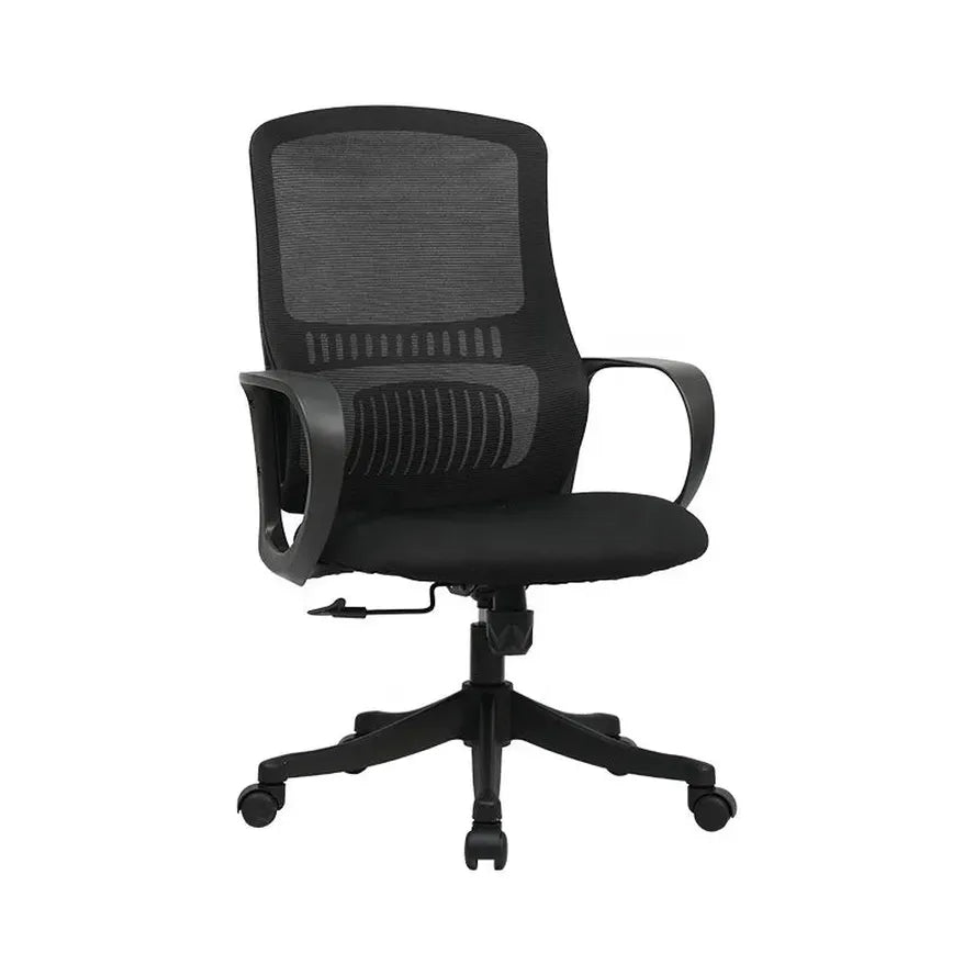 JMT-324234 Durable Mid-Back Mesh Conference Chair with Waist Support and Rotating Base