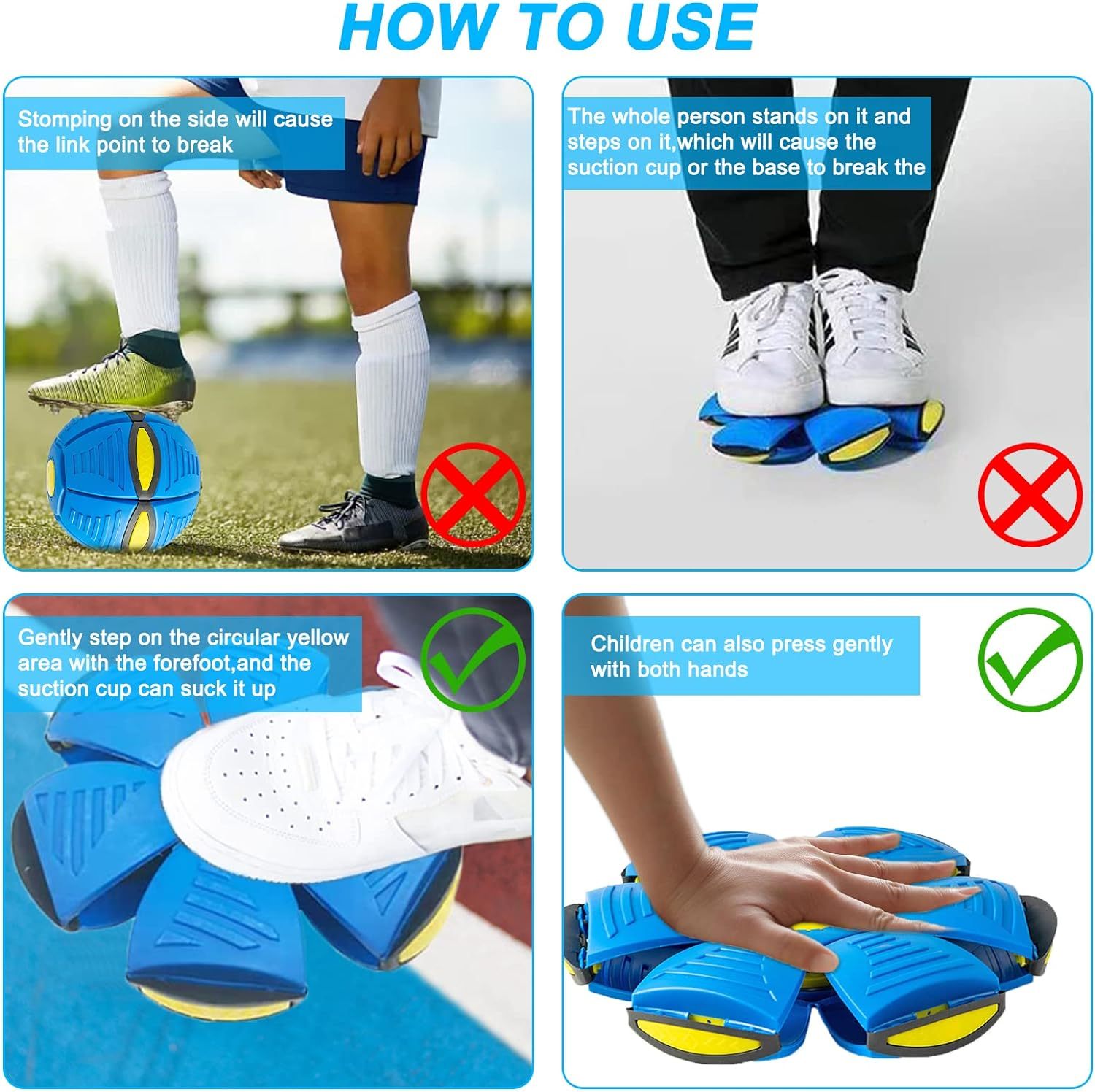 JMT-324298 Magic Flying Saucer Ball for Dogs - Stomp to Transform into Interactive Toy for Outdoor Play, Enhances Training and Activity