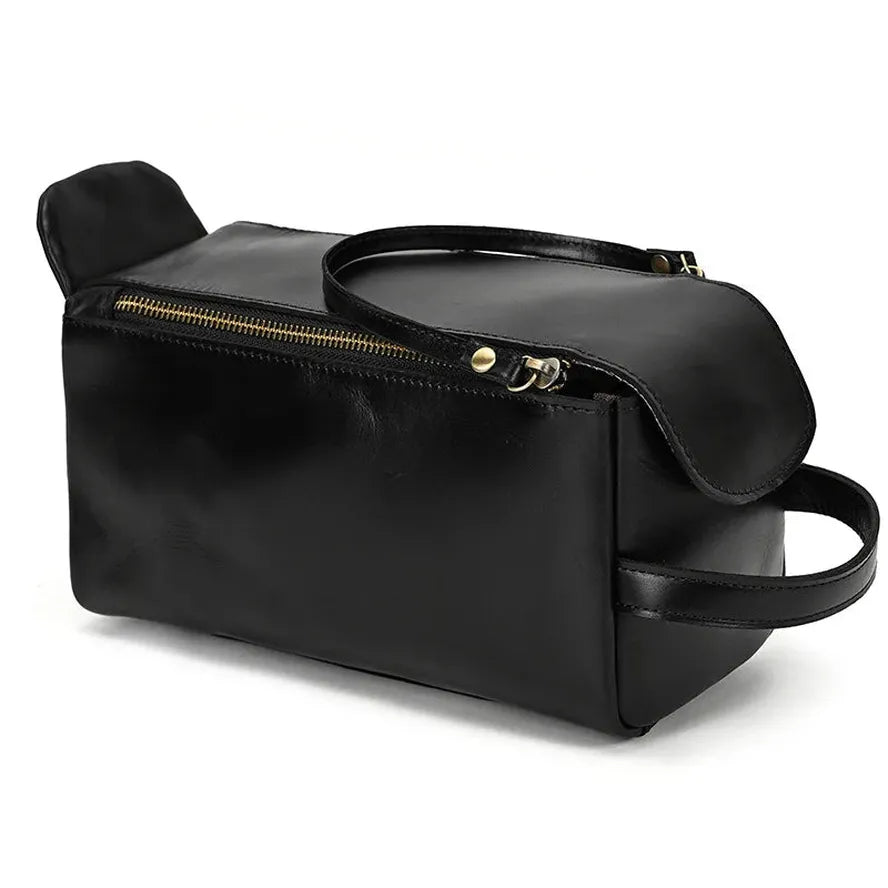 JMT-324362 Genuine Leather Unisex Travel Dopp Kit Toiletry Bag - QB1002