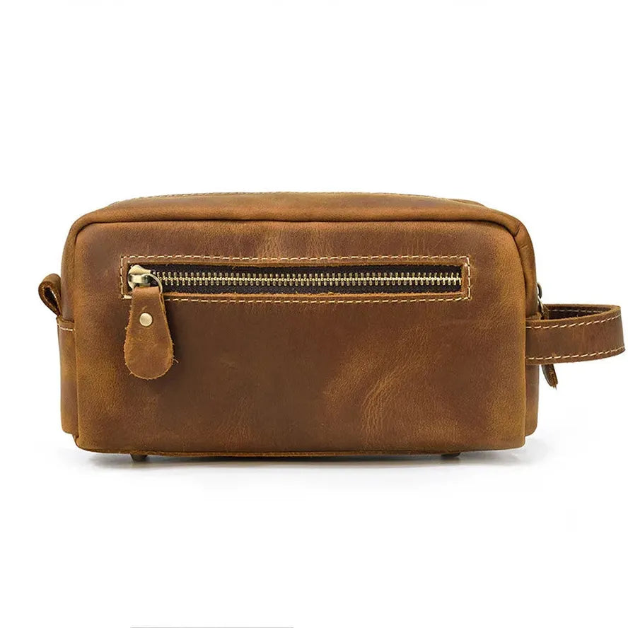 JMT-324362 Genuine Leather Unisex Travel Dopp Kit Toiletry Bag - QB1002