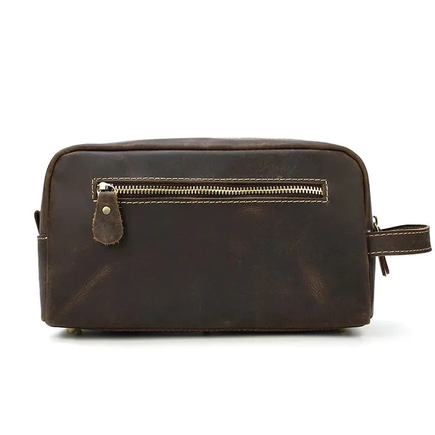 JMT-324362 Genuine Leather Unisex Travel Dopp Kit Toiletry Bag - QB1002