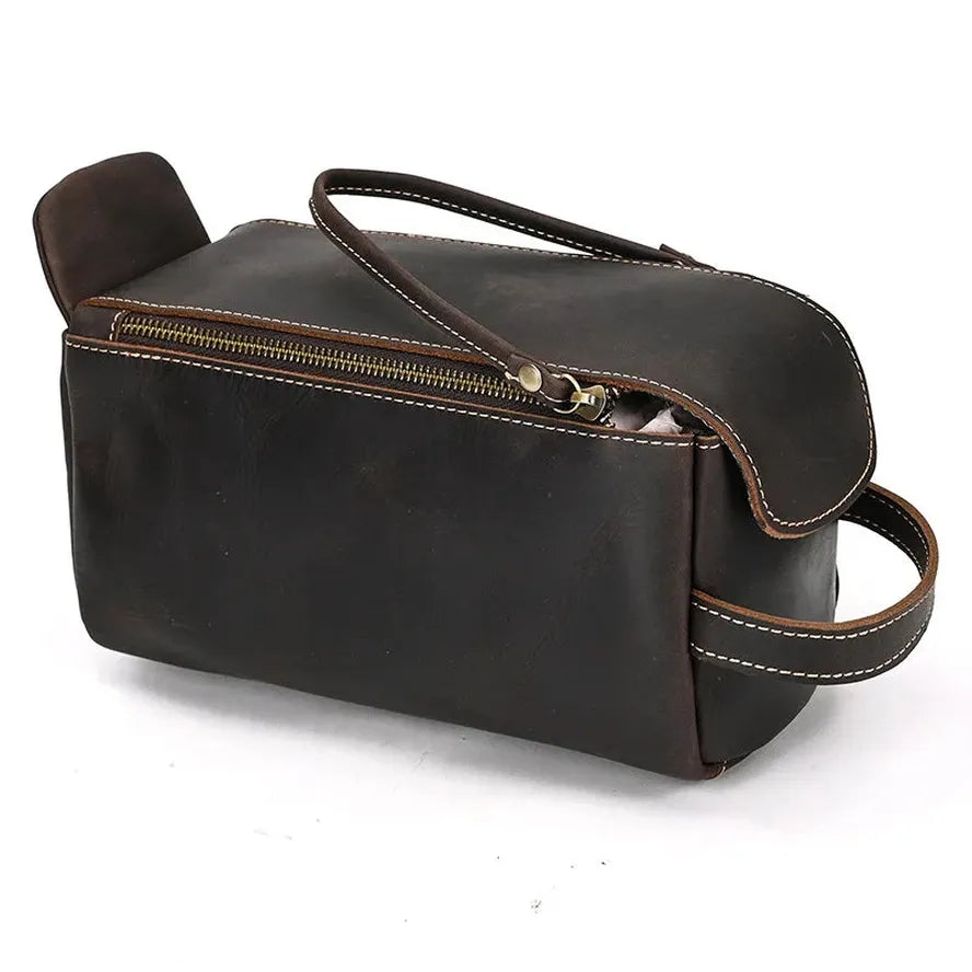 JMT-324362 Genuine Leather Unisex Travel Dopp Kit Toiletry Bag - QB1002
