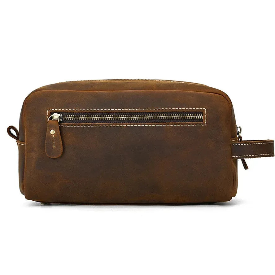 JMT-324362 Genuine Leather Unisex Travel Dopp Kit Toiletry Bag - QB1002