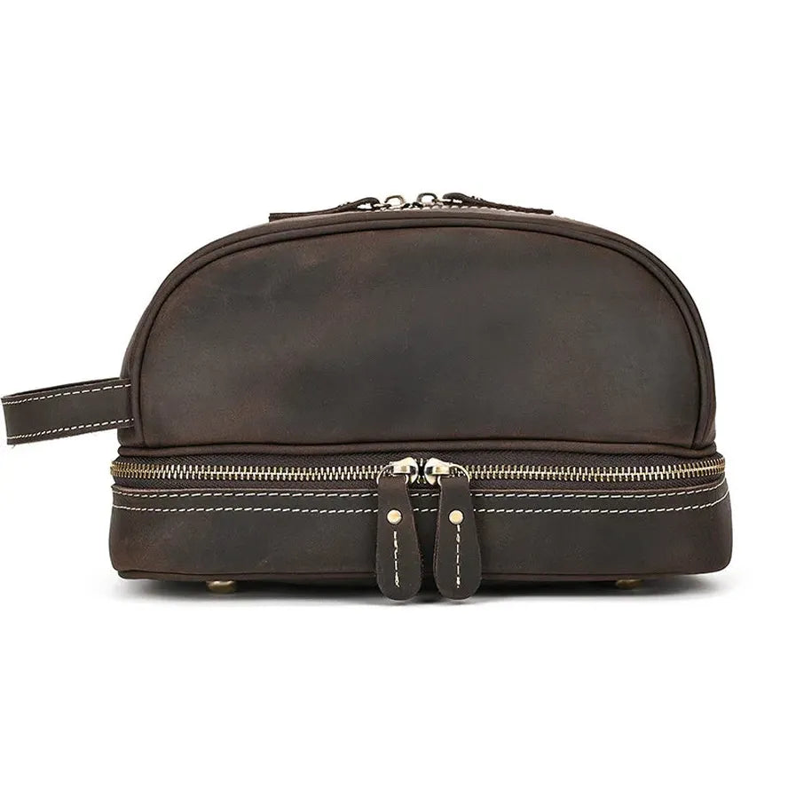JMT-324362 Genuine Leather Unisex Travel Dopp Kit Toiletry Bag - QB1002