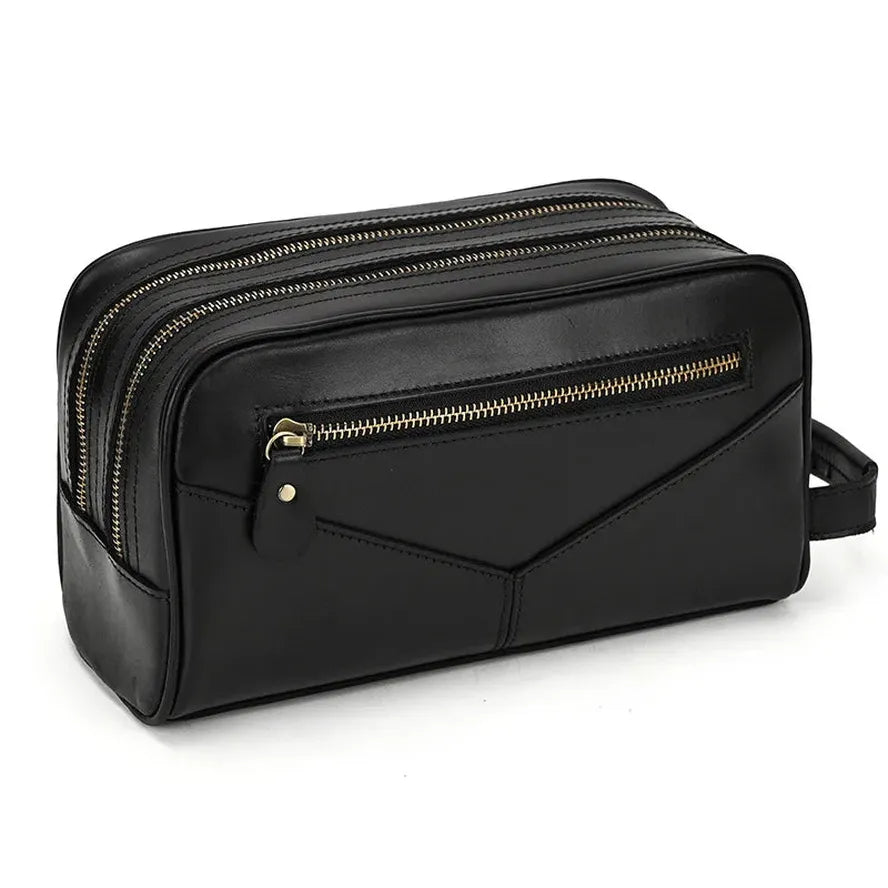 JMT-324362 Genuine Leather Unisex Travel Dopp Kit Toiletry Bag - QB1002