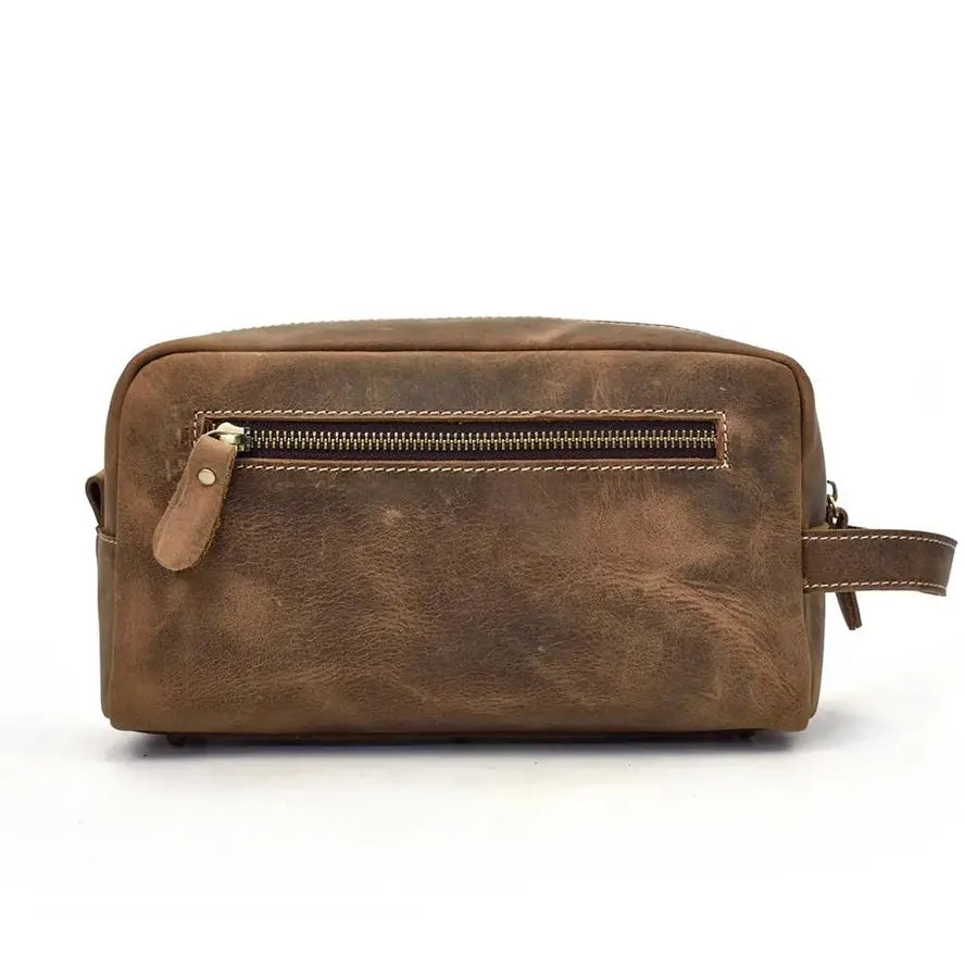 JMT-324362 Genuine Leather Unisex Travel Dopp Kit Toiletry Bag - QB1002