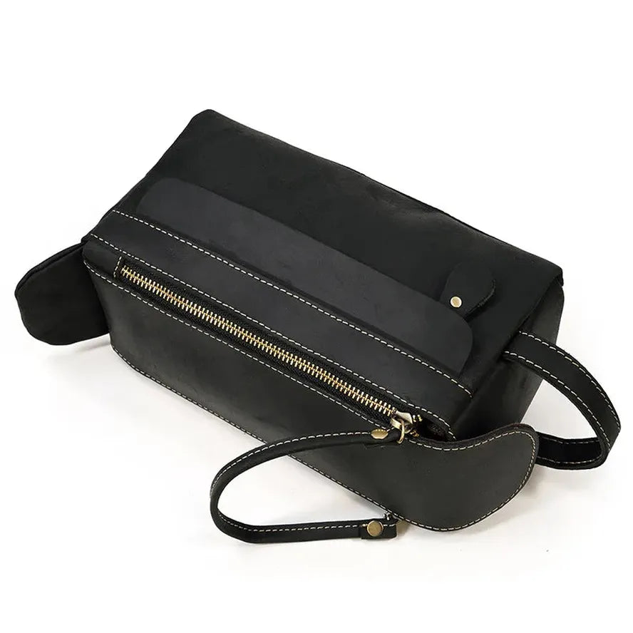JMT-324362 Genuine Leather Unisex Travel Dopp Kit Toiletry Bag - QB1002