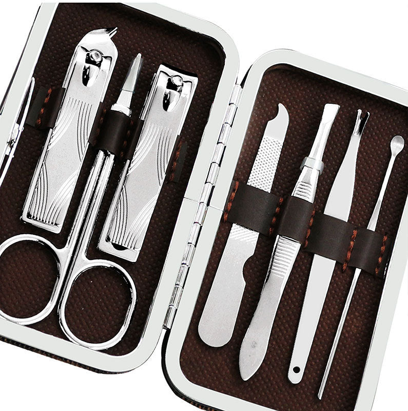 JMT-324618 7-Piece Stainless Steel Personal Care Nail Clipper Set with Carrying Pouch