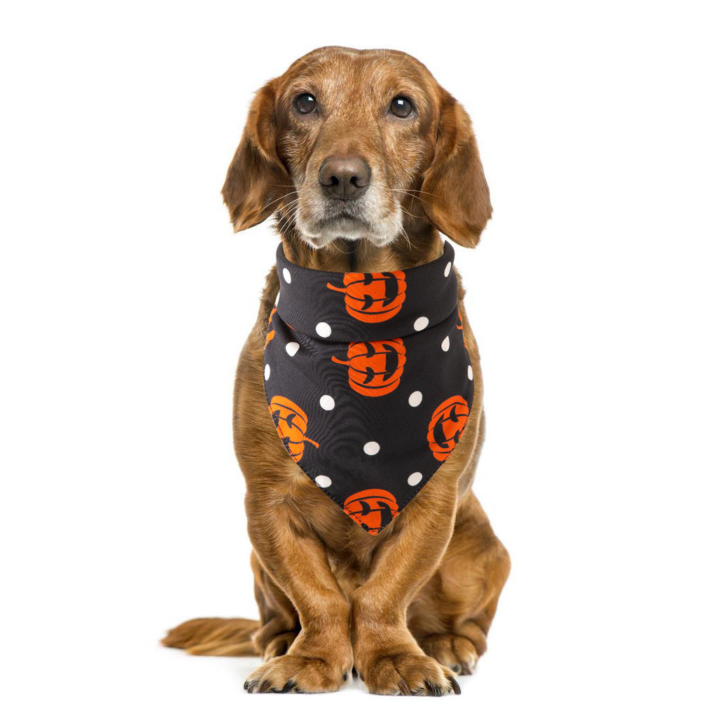 JMT-326090 Halloween Pet Saliva Towel - Casual Style for Pet Care and Festive Fun