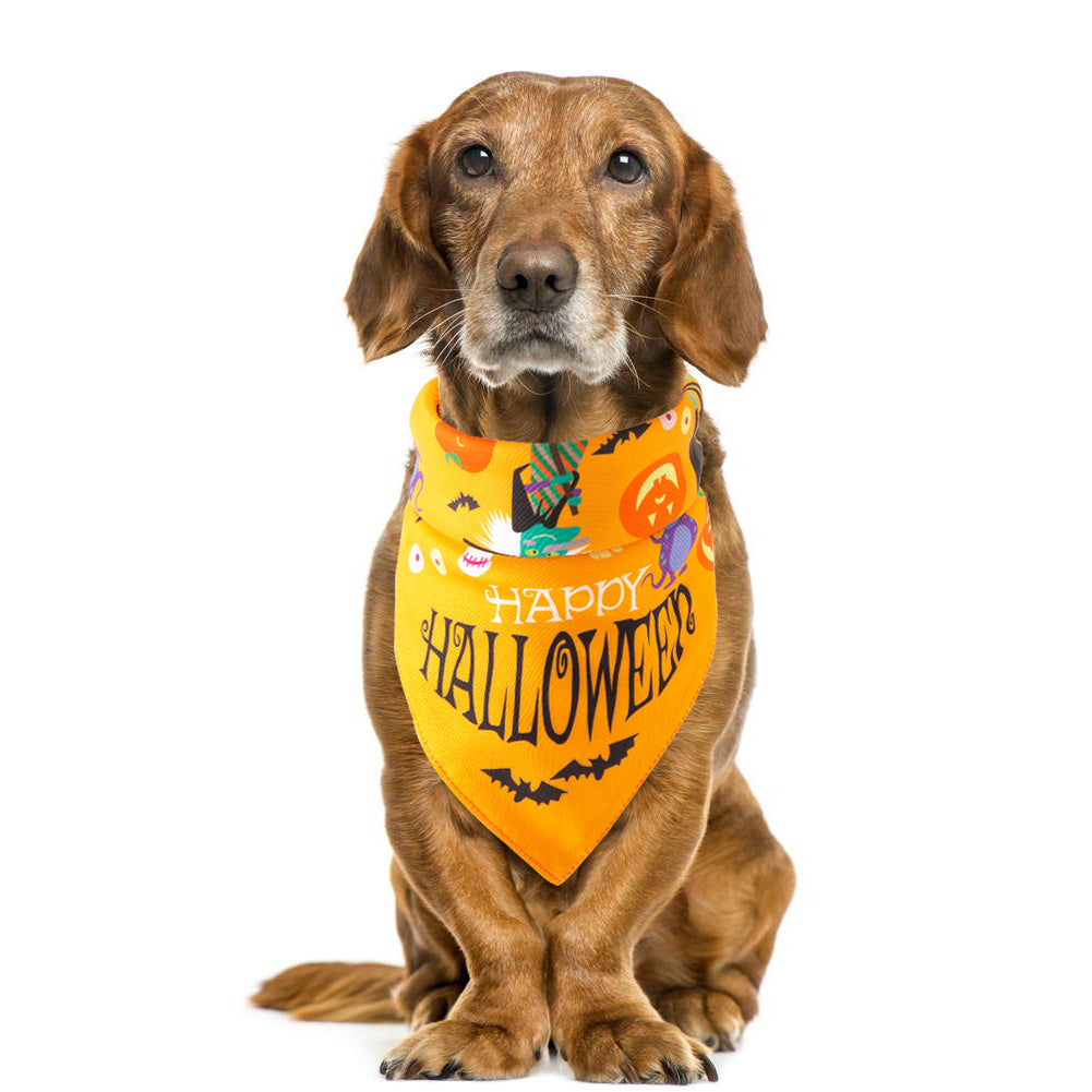 JMT-326090 Halloween Pet Saliva Towel - Casual Style for Pet Care and Festive Fun