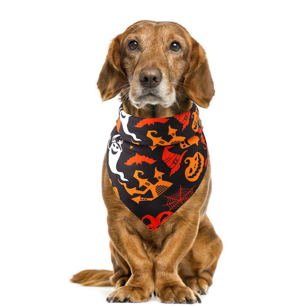 JMT-326090 Halloween Pet Saliva Towel - Casual Style for Pet Care and Festive Fun