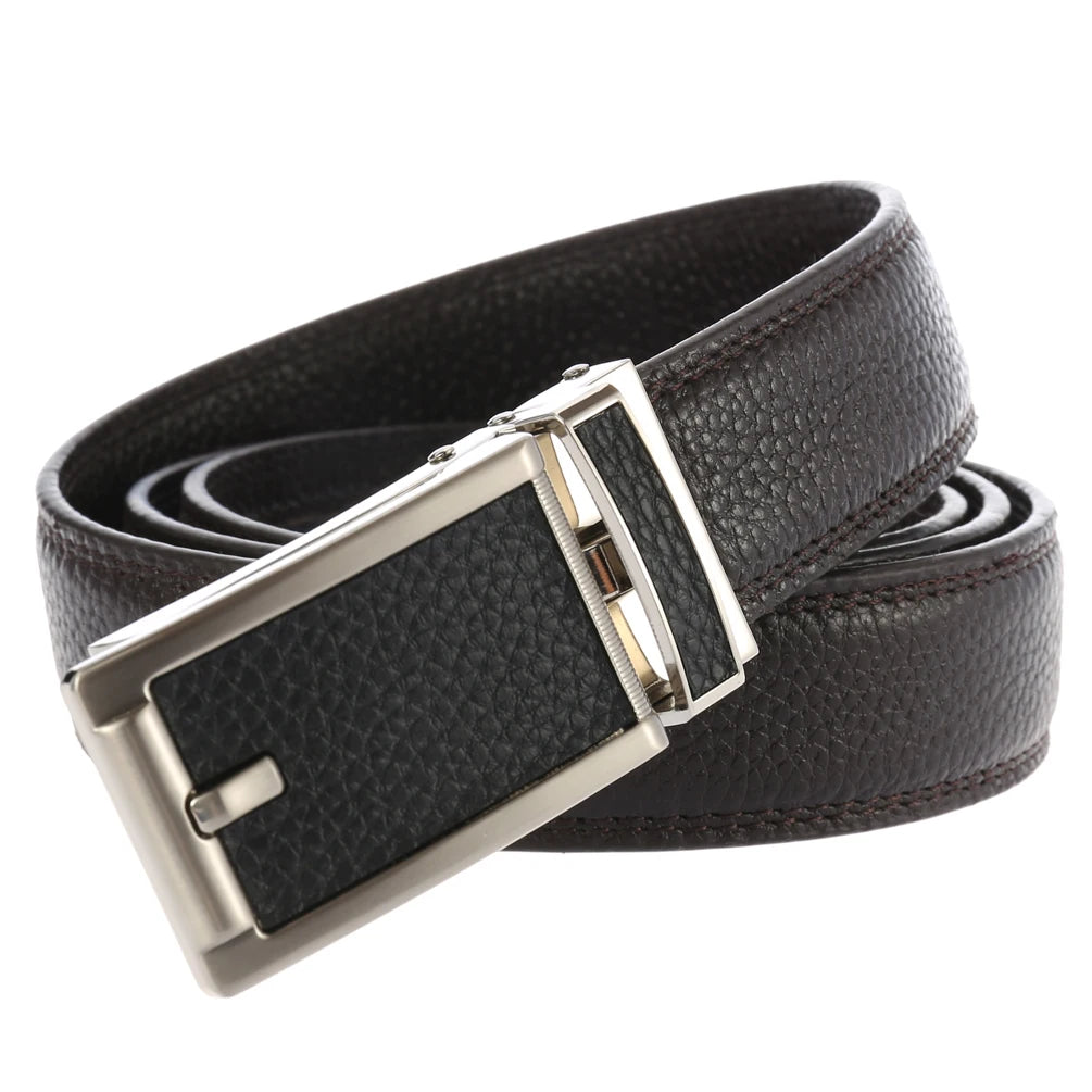 JMT-326218 Automatic Buckle Fashion Ratchet Leather Belt - Model LY33-32322-5