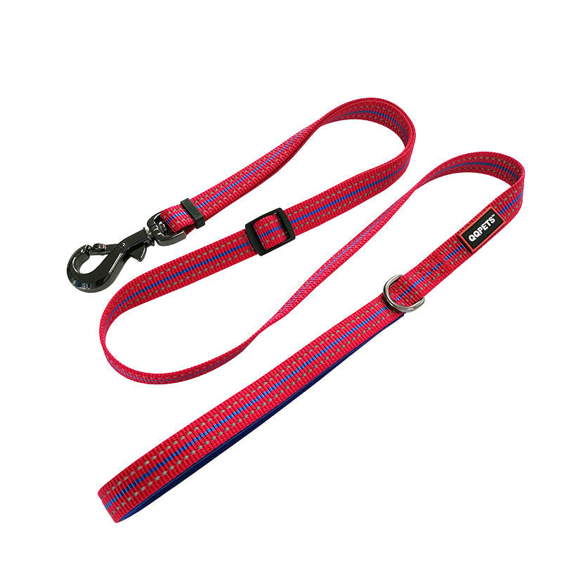 JMT-326282 LED Luminous Nylon Reflective Pet Collar Leash with Multi-Flash Modes