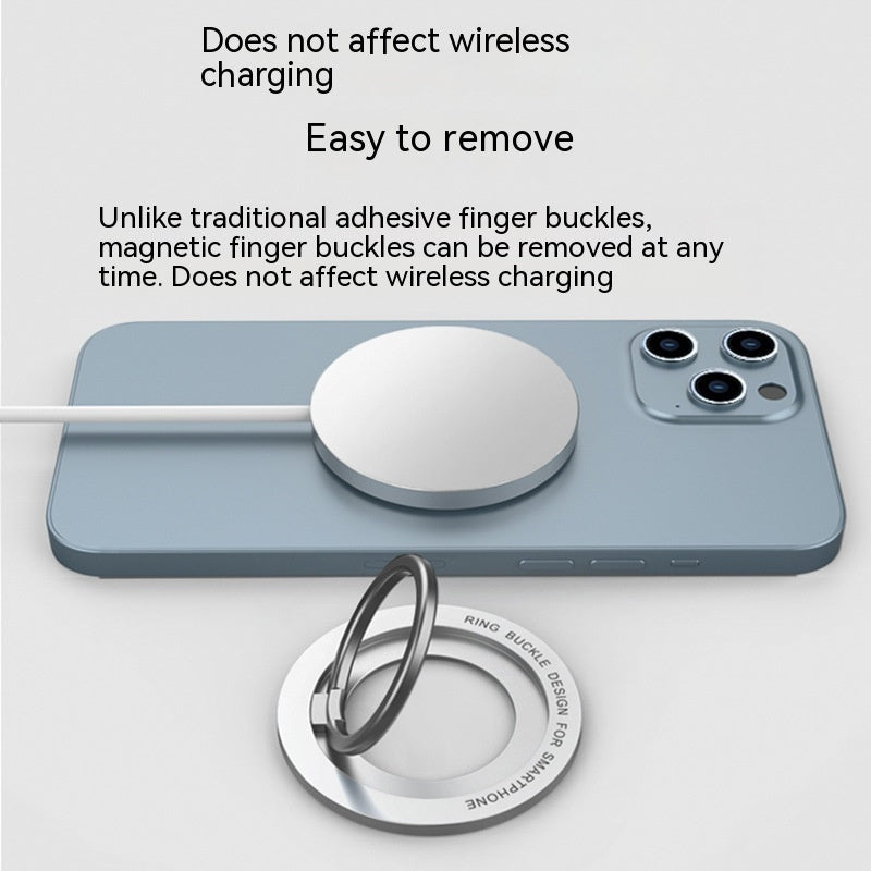 JMT-326474 Magnetic Zinc Alloy Mobile Phone Retaining Ring - Compact Design in Black, Silver, or Blue