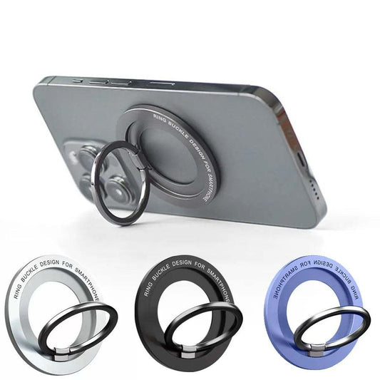 JMT-326474 Magnetic Zinc Alloy Mobile Phone Retaining Ring - Compact Design in Black, Silver, or Blue