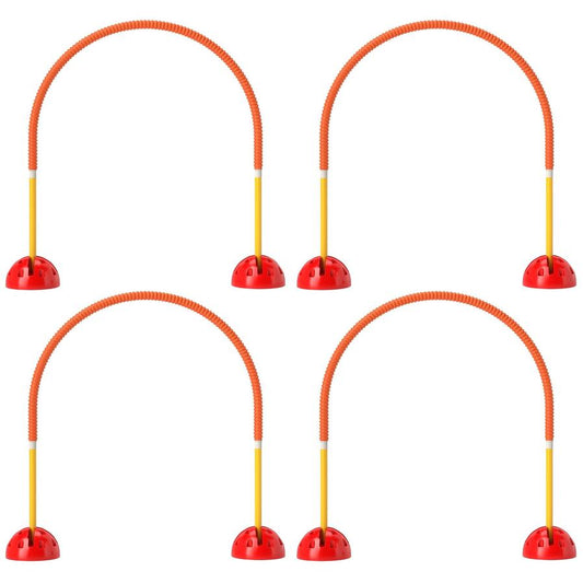 JMT-326602 4-Piece Adjustable Width Dog Agility Equipment Set with Carry Bag - Portable Training Course in Orange and Yellow