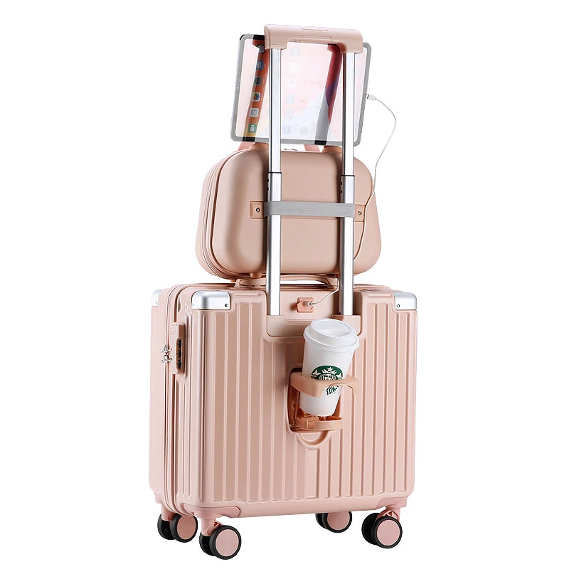 JMT-326666 Custom 18-Inch ABS Trolley Suitcase for Kids with Spinner Caster Feature