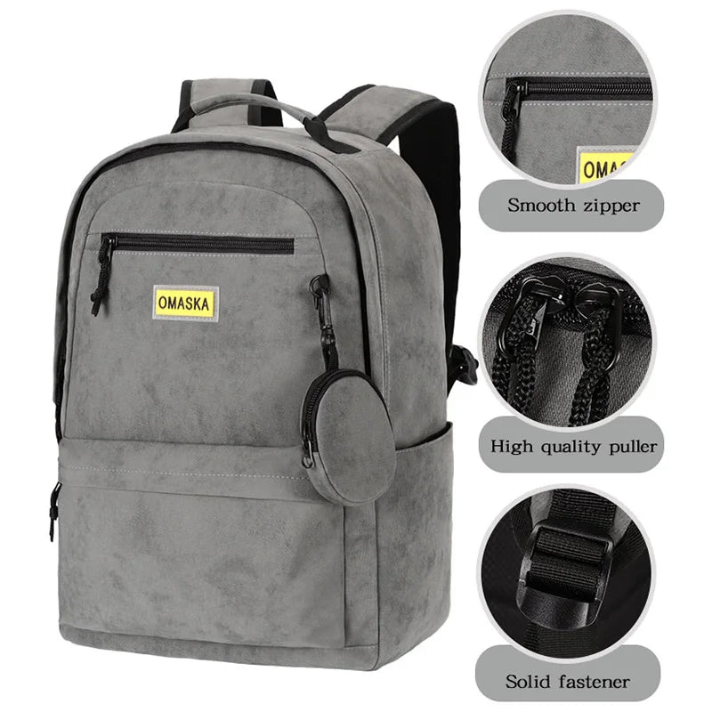 JMT-326794 Custom Logo Nylon Laptop Backpack for Business, 17 Inch, Unisex Design